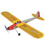 1320mm Wingspan Wooden Trainer Plane Stable Electric Balsa Airplane Assembly KIT  -Orange - stirlingkit