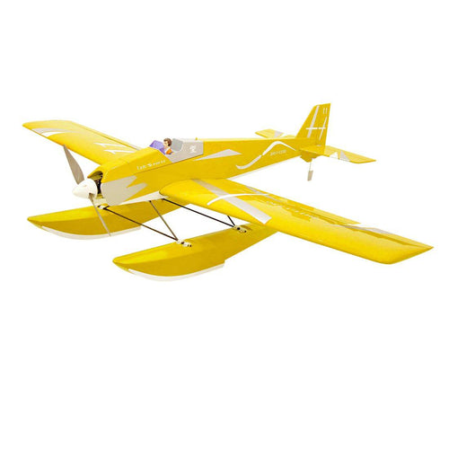 1330mm Wingspan Seaplane Balsa Wood Electric Radio Remote Control RC Aeroplane Aircraft Airplane KIT - Yellow - stirlingkit