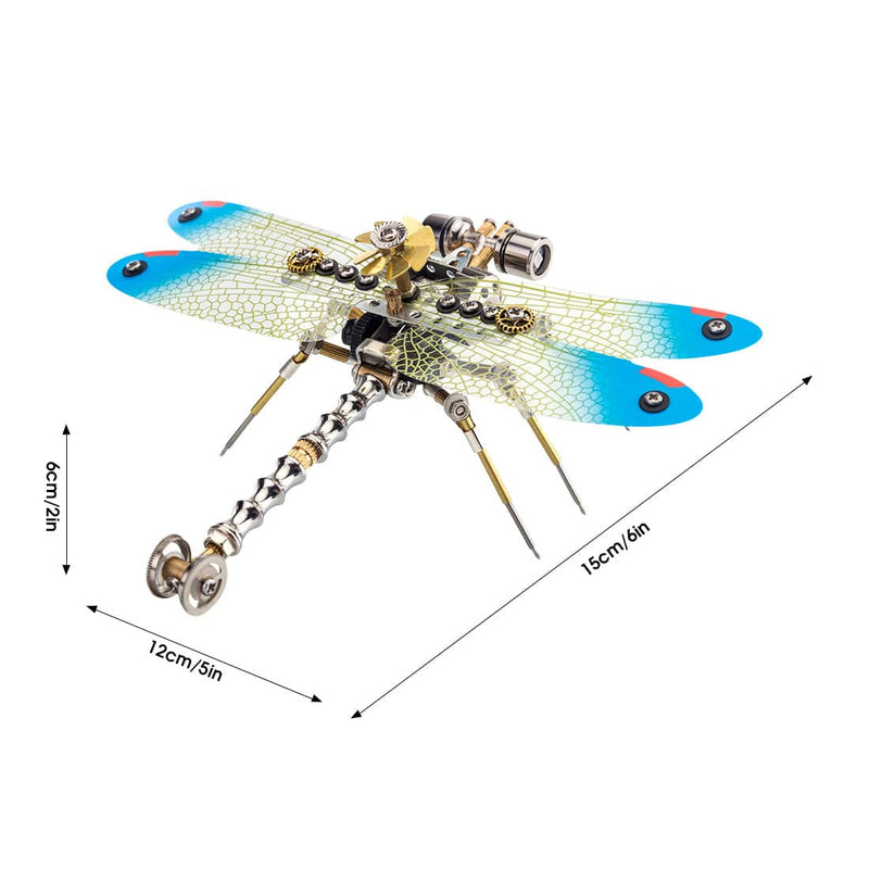 150PCS 3D Metal Golden Dragonfly Model Building Kit - stirlingkit