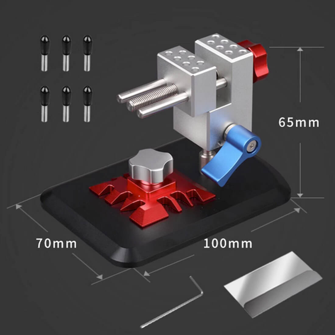 2-in-1 360° Steering Multi-functional CNC Vise Clamp Plier for Model Engine Building/Debugging/Repairing - stirlingkit