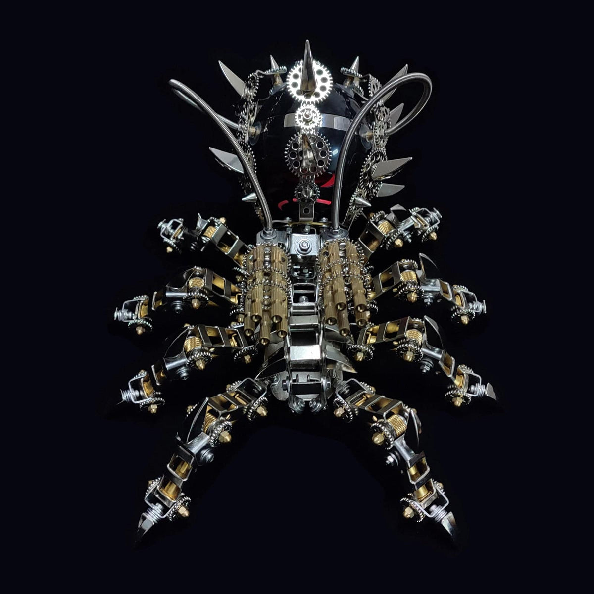 2-in-1 DIY Stainless Steel 3D Tarantula Scorpion Puzzle Model Kit with Black Speaker - stirlingkit