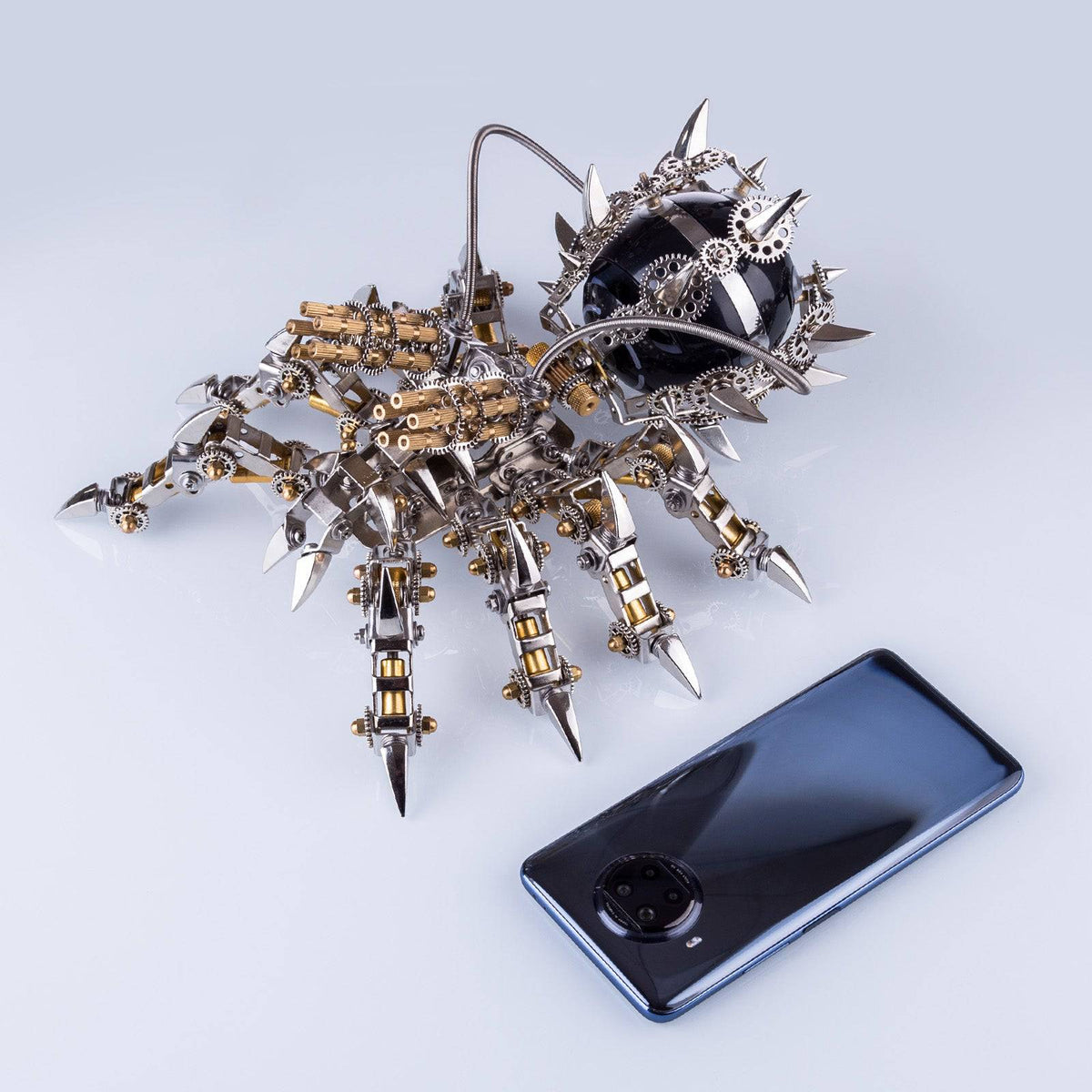2-in-1 DIY Stainless Steel 3D Tarantula Scorpion Puzzle Model Kit with Black Speaker - stirlingkit