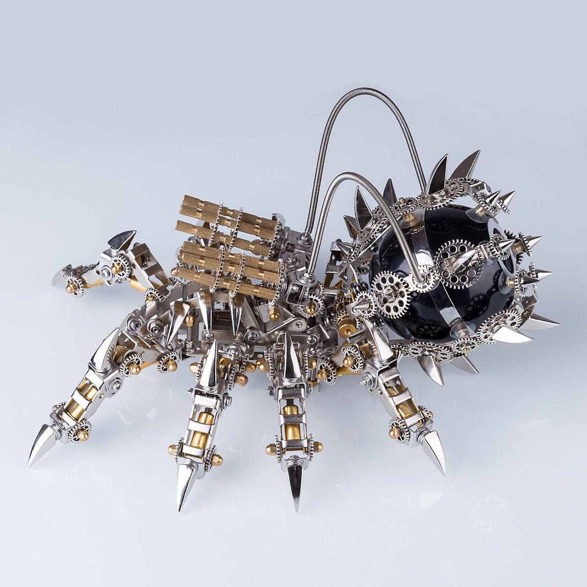 2-in-1 DIY Stainless Steel 3D Tarantula Scorpion Puzzle Model Kit with Black Speaker - stirlingkit