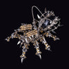 2-in-1 DIY Stainless Steel 3D Tarantula Scorpion Puzzle Model Kit with Black Speaker - stirlingkit