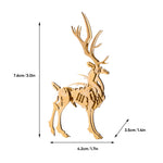 200Pcs+ Christmas Golden Elk Model Metal Model Kits for Adults - stirlingkit