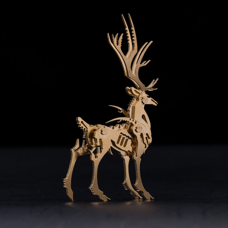 200Pcs+ Christmas Golden Elk Model Metal Model Kits for Adults - stirlingkit