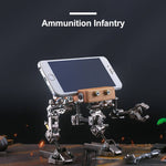 209PCS 3D Metal Ammunition Infantry Mobile Phone Holder DIY Mechanical Kit - stirlingkit