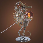 2100PCS Steampunk Seahorse Metal Assembly Model Building Kits with Love Lamp - stirlingkit