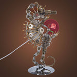 2100PCS Steampunk Seahorse Metal Assembly Model Building Kits with Love Lamp - stirlingkit