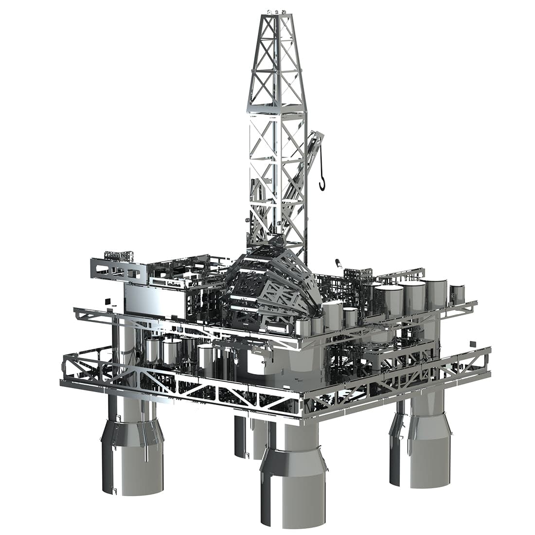 Model Kit Platform 250PCS Offshore Platform 3D DIY Metal Model Building Kit - Stirlingkit