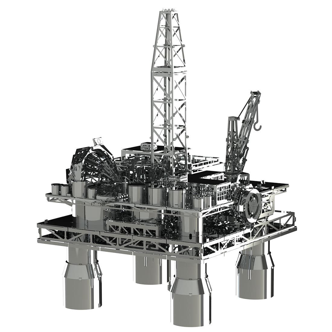 250PCS Offshore Platform 3D DIY Metal Model Building Kit - stirlingkit