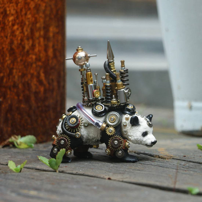 290PCS DIY Metal Mechanical Panda Model Kit Home Decoration Handicraft-Moving Castle - stirlingkit