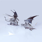 2PCS DIY Stainless Steel Ice Dragon 3D Assembled Model Crafts - stirlingkit