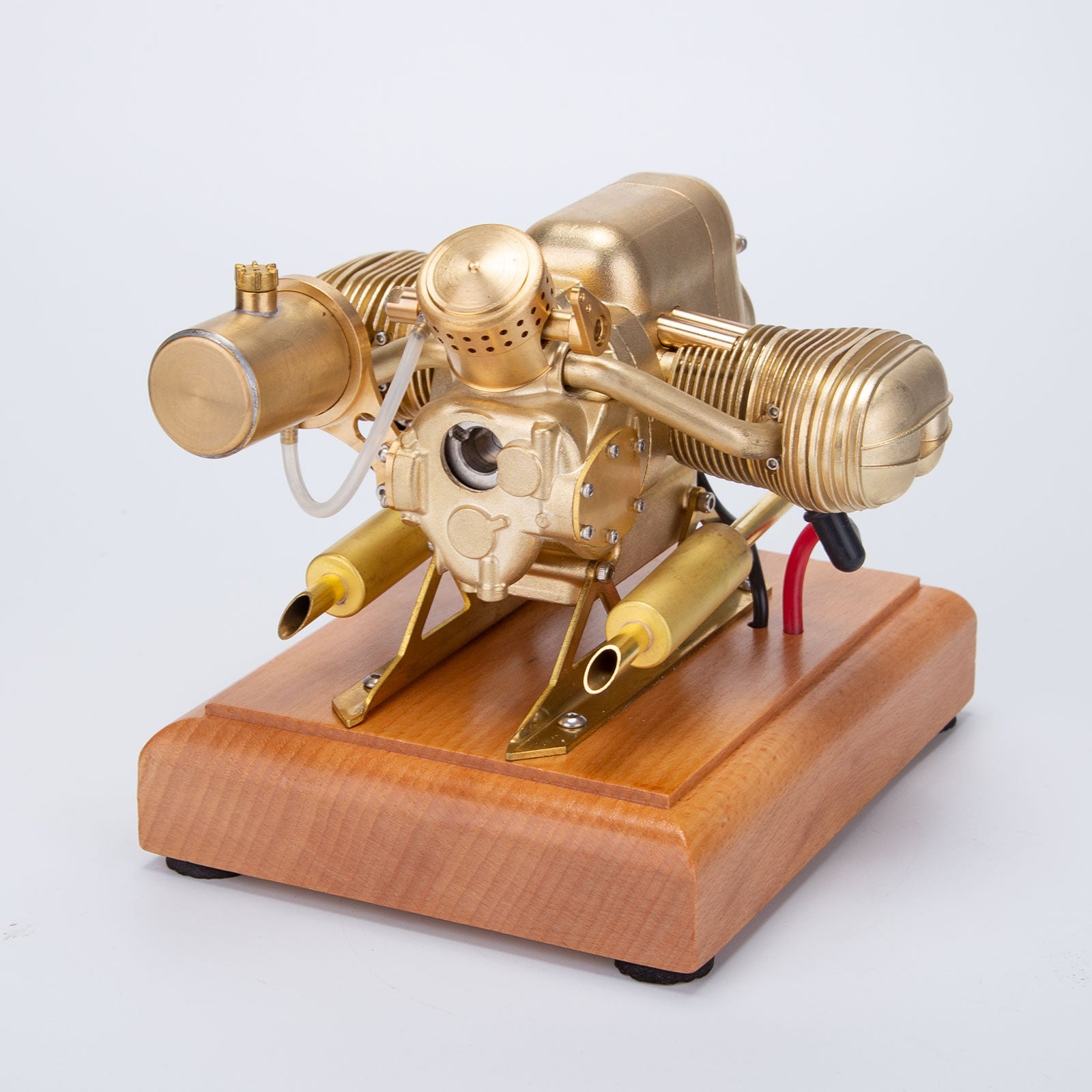 Simple Motorcycle Engine Model 3.2cc Mini Flat-twin Motorcycle Engine Model 4 Stroke Gas Interal ...