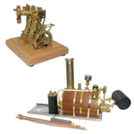 3.7CC Two cylinder Double Acting Steam Engine Model with 200ml Steam Boiler - stirlingkit