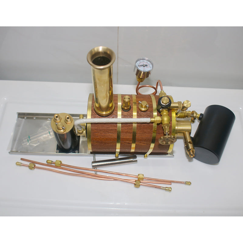 3.7CC Two cylinder Double Acting Steam Engine Model with 200ml Steam Boiler - stirlingkit