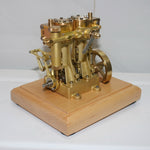 3.7CC Two cylinder Double Acting Steam Engine Model with 200ml Steam Boiler - stirlingkit