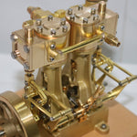 3.7CC Two cylinder Double Acting Steam Engine Model with 200ml Steam Boiler - stirlingkit