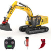 3-in-1 1/18 2.4G Metal RC Heavy-duty Yellow Excavator Model RTR Pre-order - stirlingkit
