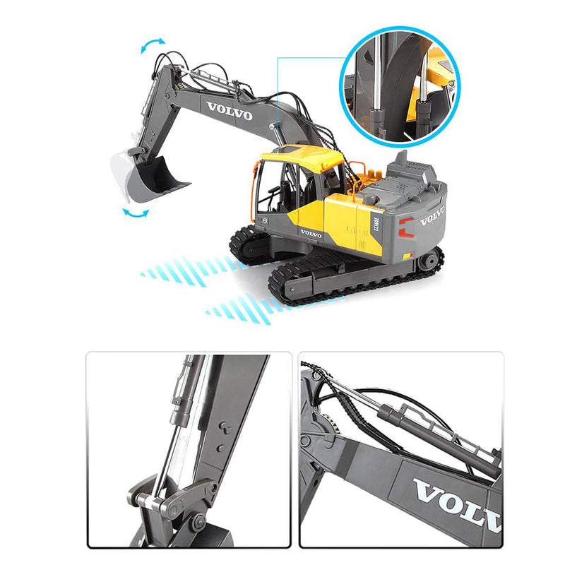 3 in 1 2.4G RC Electric Construction Toy Excavator Navvy Engineering Truck Model Toy - stirlingkit