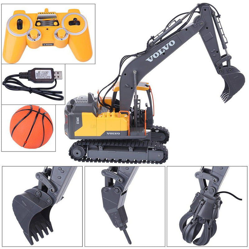 3 in 1 2.4G RC Electric Construction Toy Excavator Navvy Engineering Truck Model Toy - stirlingkit