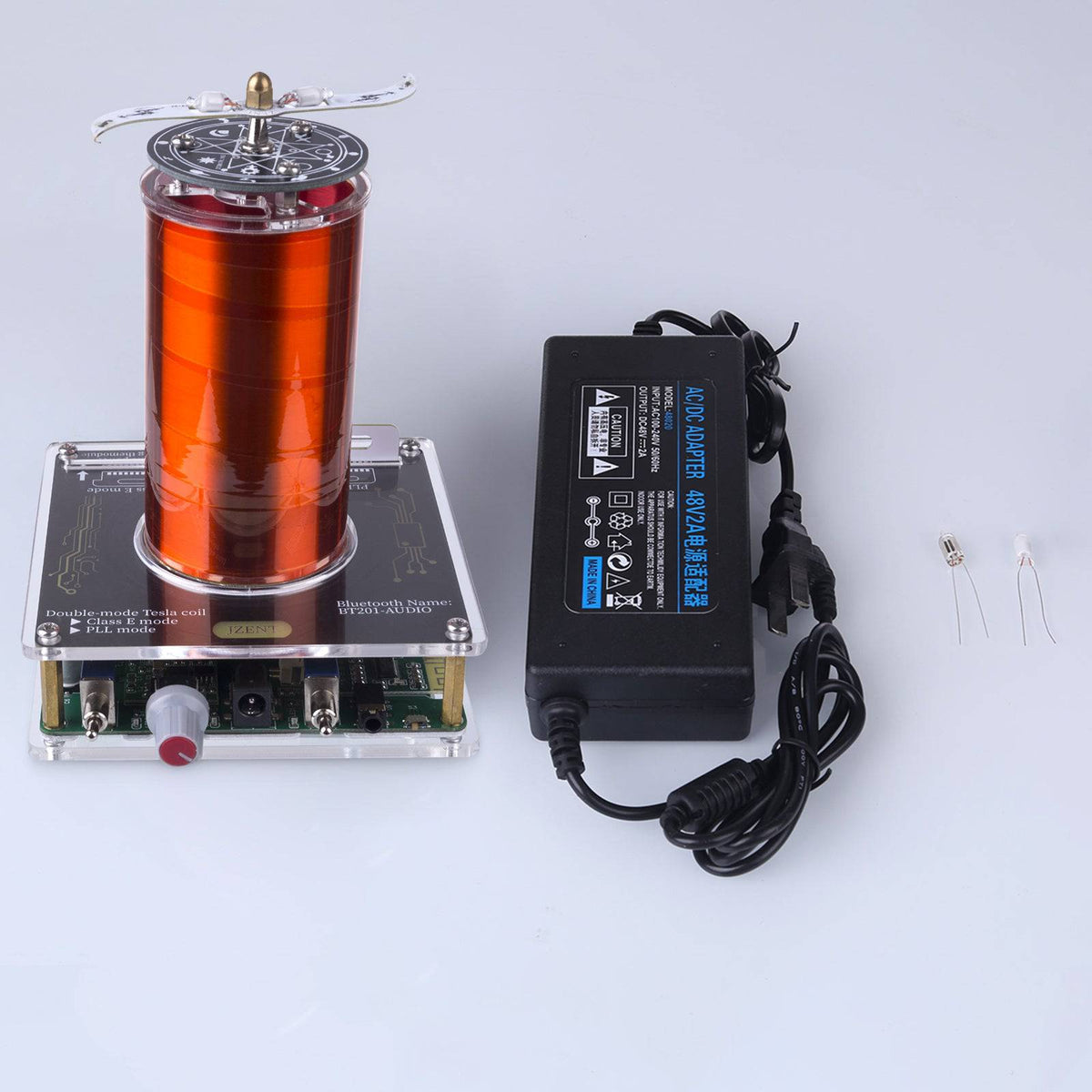 32v DC Bluetooth Square Wave Musical Tesla Coil with 20cm Arc - stirlingkit