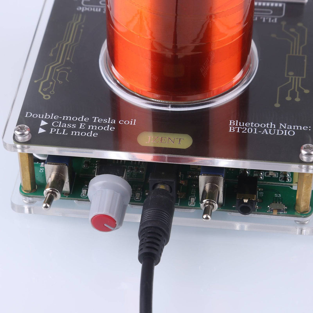 32v DC Bluetooth Square Wave Musical Tesla Coil with 20cm Arc - stirlingkit