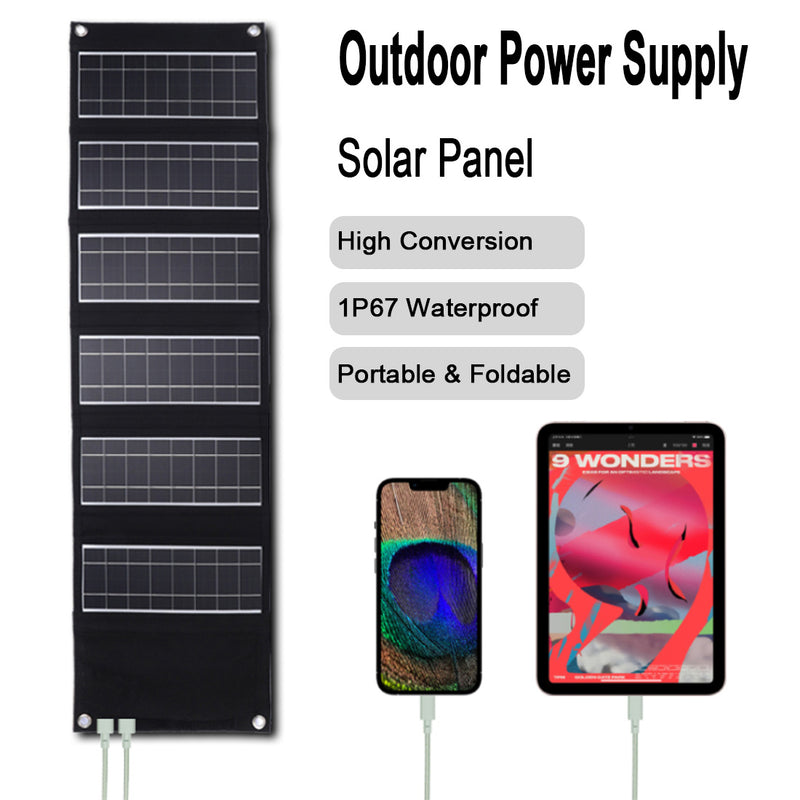 35W 2.4A Foldable Solar Panel Charger Kit for Smartphone Laptop - stirlingkit