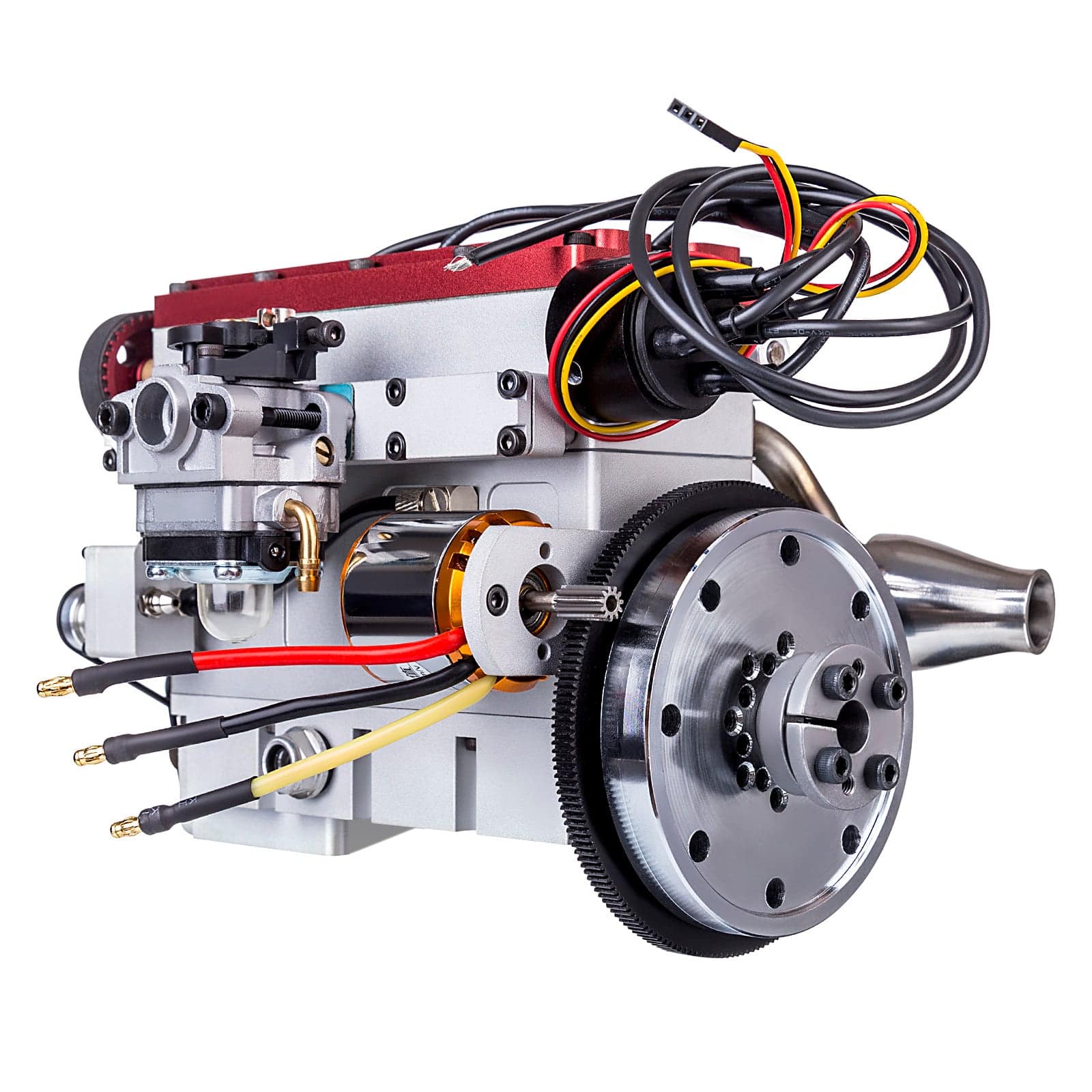 Enjomor 36cc I4 DOHC 4-cylinder Inline Four-stroke Water-cooled Gasoline Engine with Twin Overhead Camshafts for RC Car Boat - stirlingkit
