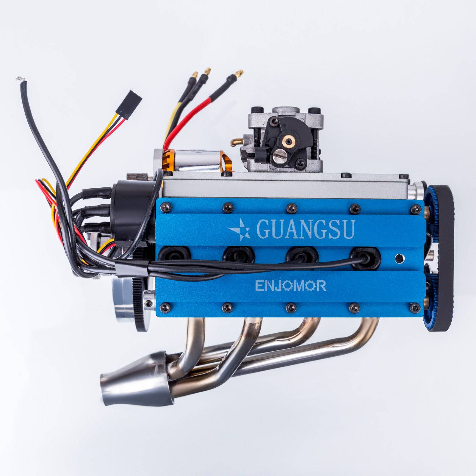 Enjomor 36cc I4 DOHC 4-cylinder Inline Four-stroke Water-cooled Gasoline Engine with Twin Overhead Camshafts for RC Car Boat - stirlingkit