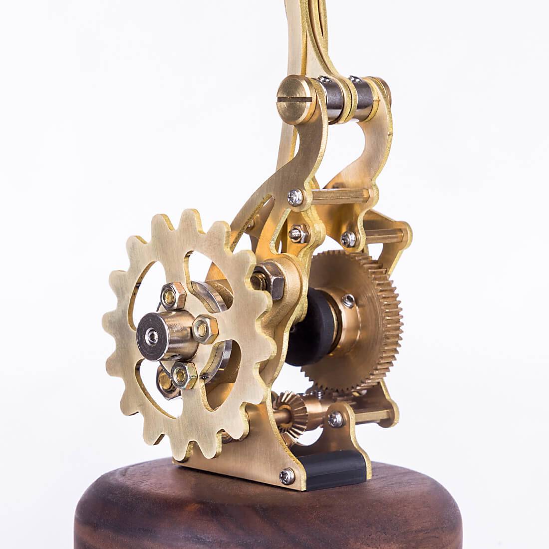 3D Mechanical Geared Walnut Wooden Butterfly Model - stirlingkit