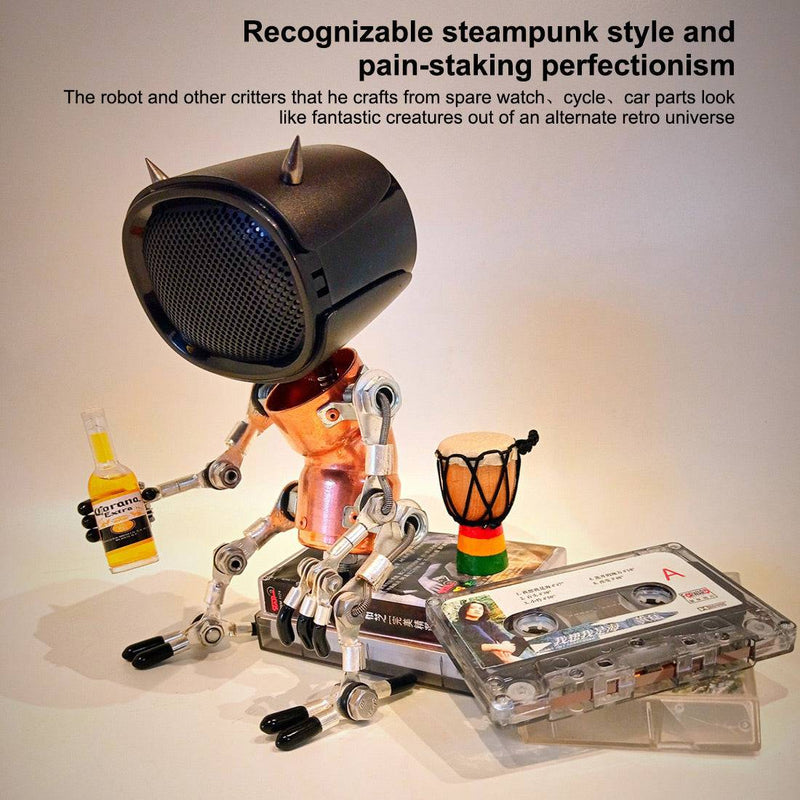 3D Metal Bluetooth Wireless Robot RN-001 Speaker Home Decoration - stirlingkit