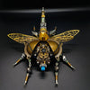 3D Metal DIY Rotatable Steampunk Beetle Insect Assembly Kit with Voice Control Light - stirlingkit