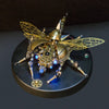 3D Metal DIY Rotatable Steampunk Beetle Insect Assembly Kit with Voice Control Light - stirlingkit