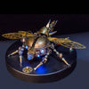 3D Metal DIY Rotatable Steampunk Beetle Insect Assembly Kit with Voice Control Light - stirlingkit