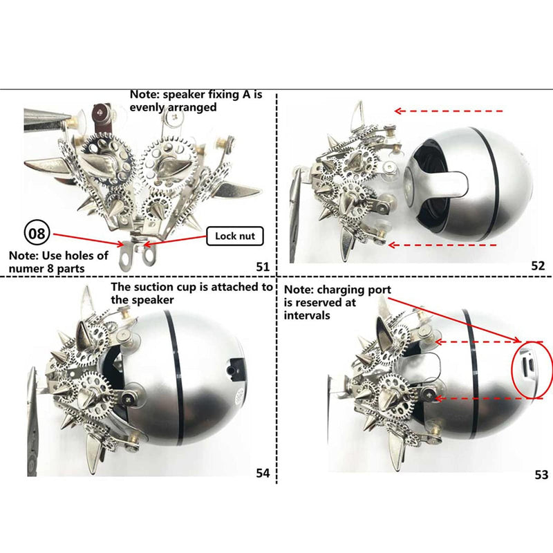 3D Metal Mechanical Spider Assembly DIY Model Kit with Bluetooth Speaker - stirlingkit