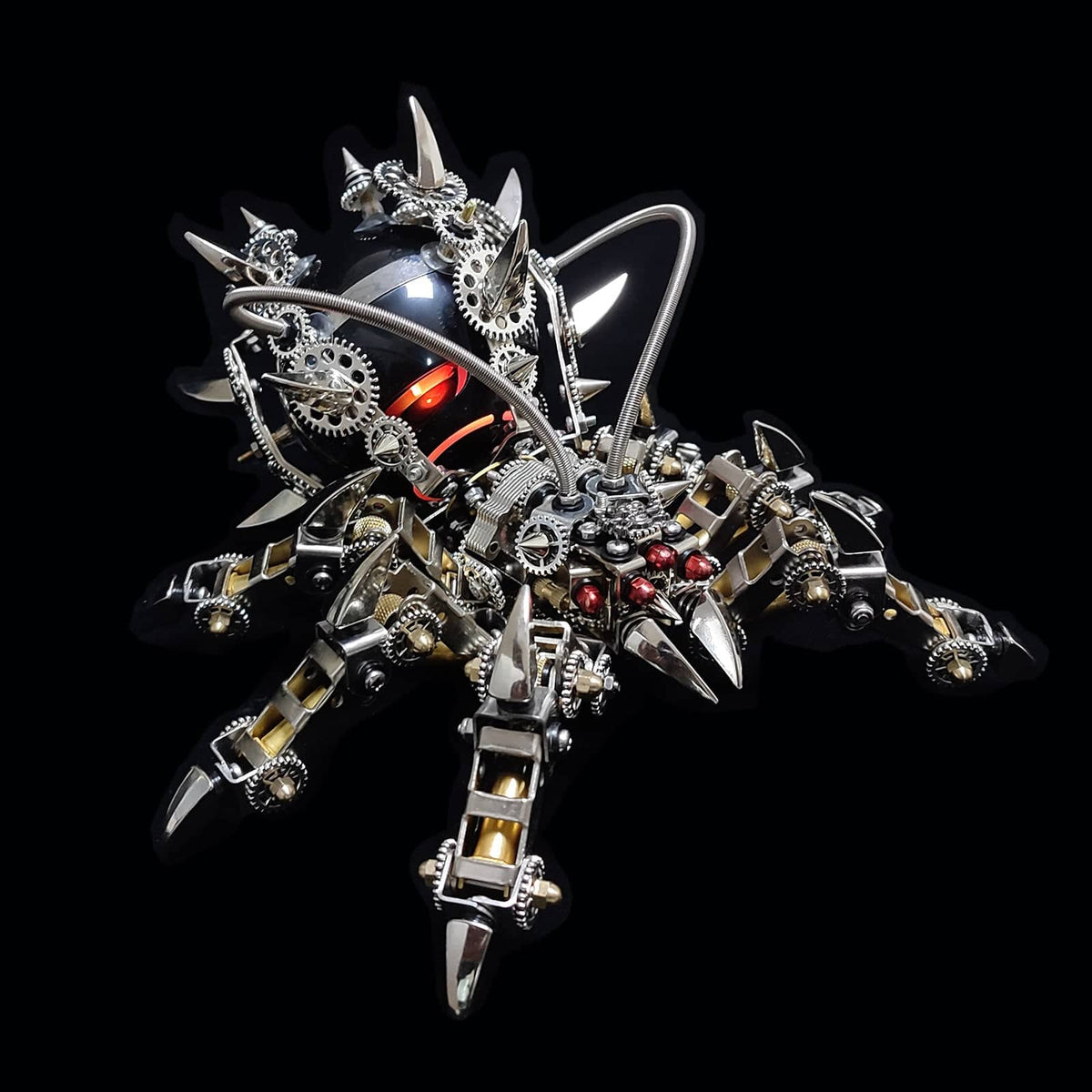 3D Metal Mechanical Spider Assembly DIY Model Kit with Bluetooth Speaker - stirlingkit
