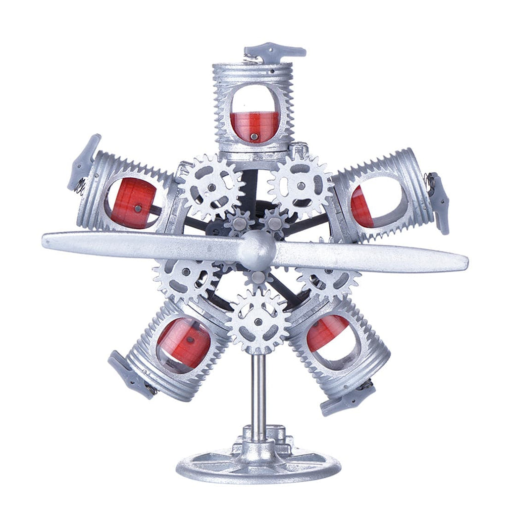 3D Printed Radial Engine Model 5V 5-Cylinder Motor USB Model