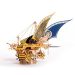 3D Steampunk Ancient Greek Fantasy Spaceship Wooden Puzzle Toy Model 300+PCS - stirlingkit