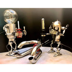 3D Steampunk Metal Robot Mr Gort Hobby Model Kit with LED Light - stirlingkit