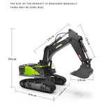 Huina 4-in-1 1/14 2.4G 22CH Wireless RC Excavator Grab Truck  Engineering Vehicle Toy Model - stirlingkit