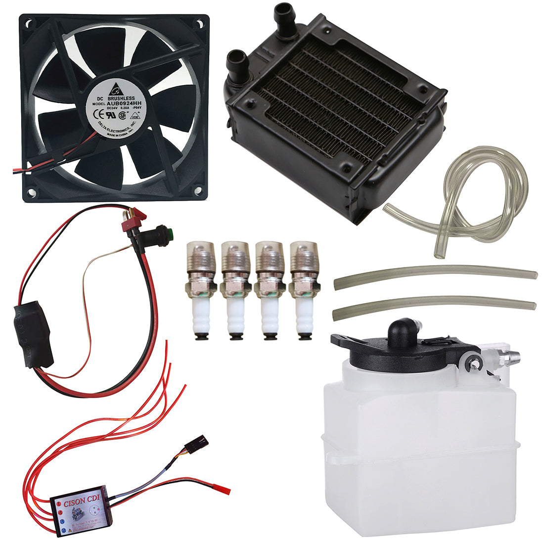 4-in-1 Igniter Glow Plugs Y Fitting Starter Kit for TOYAN FS-L400 Engine Model Upgrade - stirlingkit