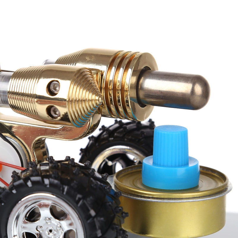4-Wheeled Stirling Engine Powered Car Model STEAM Scientific Experiment Educational Toys - stirlingkit