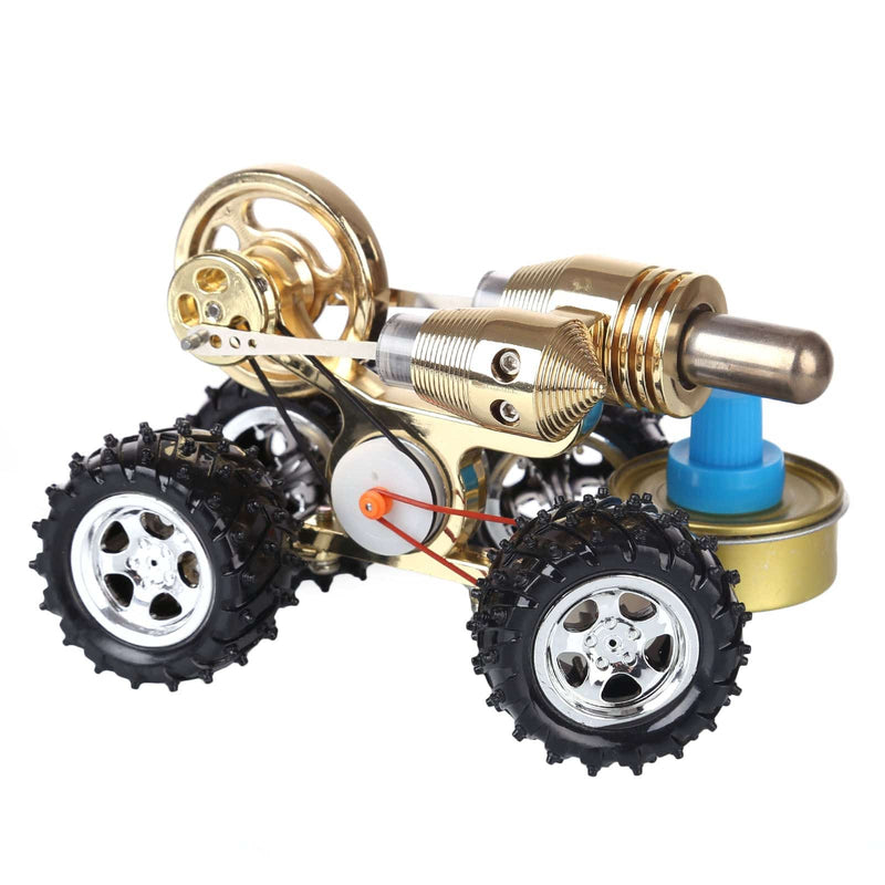 4-Wheeled Stirling Engine Powered Car Model STEAM Scientific Experiment Educational Toys - stirlingkit