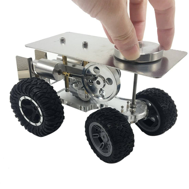 4 Wheels Stirling Engine Powered Tractor Model Physical Experiment Toy Education - stirlingkit