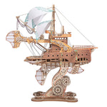 421PCS Steampunk Victorian Fantasy Spaceship Wooden Puzzle Toy - stirlingkit