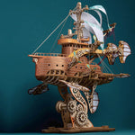 421PCS Steampunk Victorian Fantasy Spaceship Wooden Puzzle Toy - stirlingkit