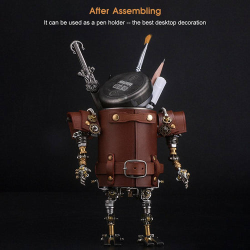 480PCS+ Metal Assembly DIY Leather Assassin Pen Holder Office Decoration Gift - stirlingkit