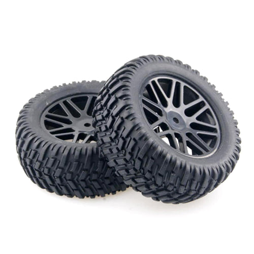 4Pcs Tyres with 12mm Adapter for HSP 1/10 94155 94170 94118 RC Short-Course Truck Rally Car - stirlingkit