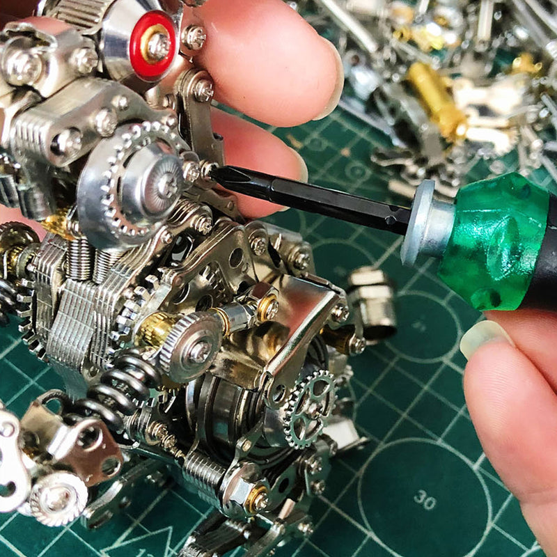 500PCS Punk Mechanical Rabbit DIY Assembly Model 3D Metal Puzzle Pre-order - stirlingkit
